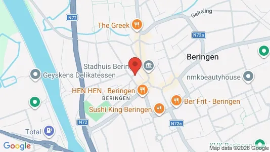 Coworking spaces for rent i Beringen - kort over placeringen