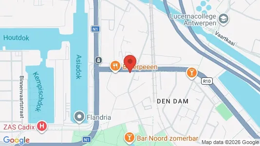 Kontorlokaler til leje i Stad Antwerp - kort over placeringen