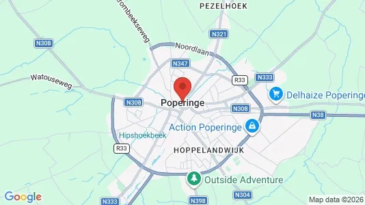 Ravintolat Vuokrattavana i Poperinge - Kuva Google Street Viewstä