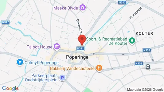 Toimistotilat Vuokrattavana i Poperinge - Kuva Google Street Viewstä