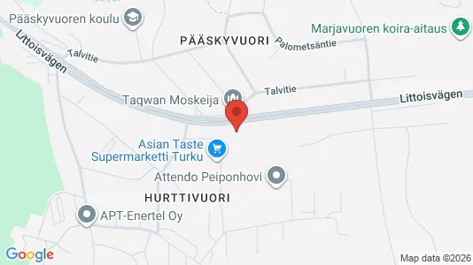 Commercial properties for rent i Turku - kort over placeringen