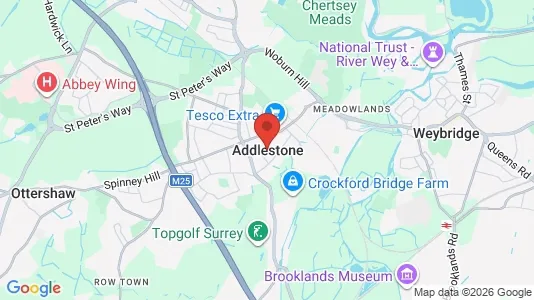 Commercial properties for sale i Addlestone - Surrey - kort over placeringen