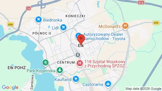 Liikekiinteistöt Vuokrattavana i Ełcki - Kuva Google Street Viewstä