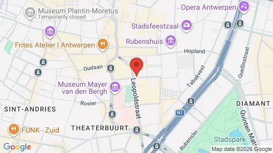 Kontorslokaler för uthyrning i Stad Antwerp - kort over placeringen