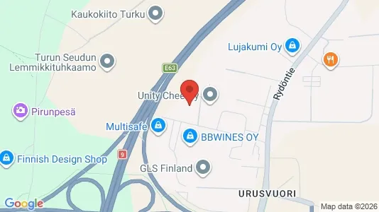 Warehouses for rent i Turku - kort over placeringen