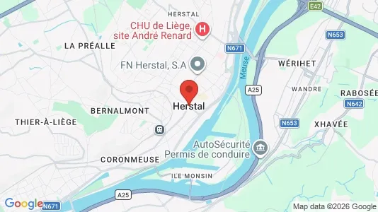 Varastot Vuokrattavana i Herstal - Kuva Google Street Viewstä