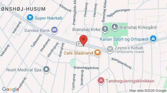 Clinics Vuokrattavana i Brønshøj - Kuva Google Street Viewstä