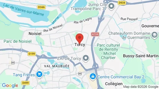 Kontorlokaler til leje i Torcy - Foto fra Google Street View