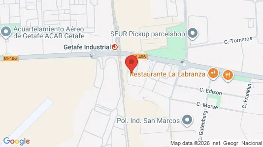 Teollisuuskiinteistöt Vuokrattavana i Getafe - Kuva Google Street Viewstä