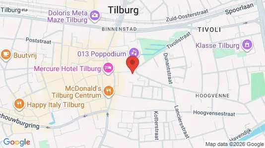 Office spaces for rent i Tilburg - kort over placeringen