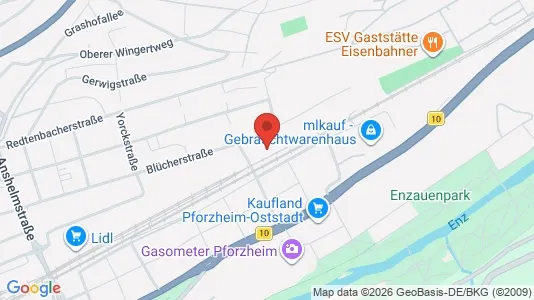 Lokaler til leje i Pforzheim - Foto fra Google Street View
