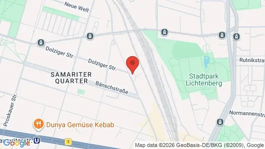 Büros zur Miete i Berlin Lichtenberg - kort over placeringen