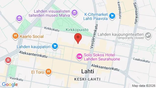 Office spaces for sale i Lahti - kort over placeringen