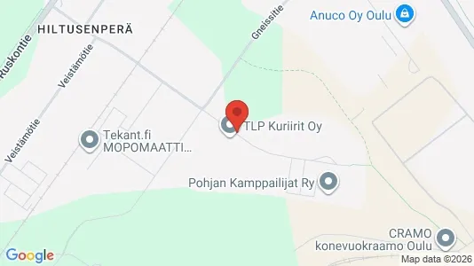 Liikekiinteistöt Vuokrattavana i Oulu - kort over placeringen