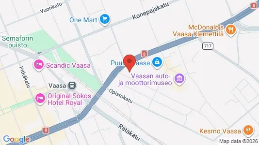 Lagerlokaler til leje i Vaasa - kort over placeringen