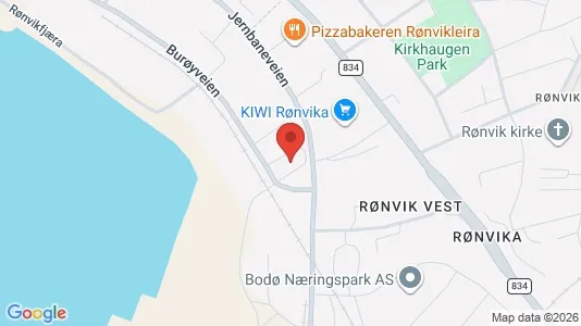 Kontorlokaler til leje i Bodø - Foto fra Google Street View