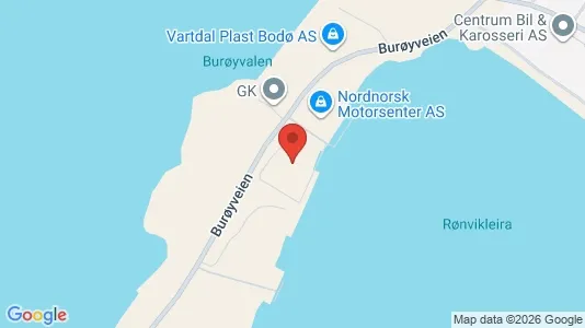 Toimistotilat Vuokrattavana i Bodø - Kuva Google Street Viewstä