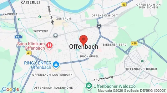 Kontorlokaler til leje i Offenbach am Main - Foto fra Google Street View