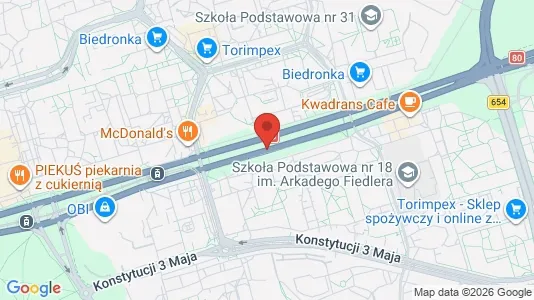 Gewerbeflächen zur Miete i Toruń – Foto von Google Street View