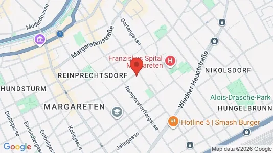 Büros zur Miete i Wien Margareten - kort over placeringen