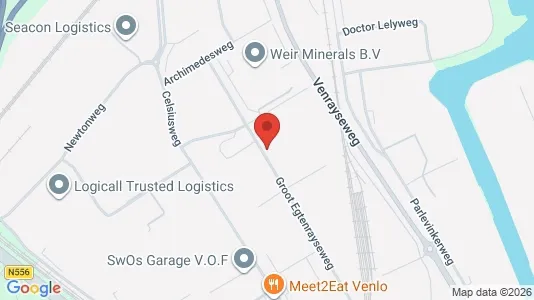 Gewerbeflächen zur Miete i Venlo - kort over placeringen