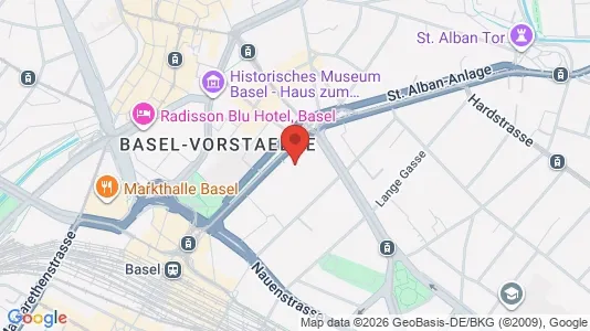 Kontorslokaler för uthyrning i Basel-Stadt - kort over placeringen