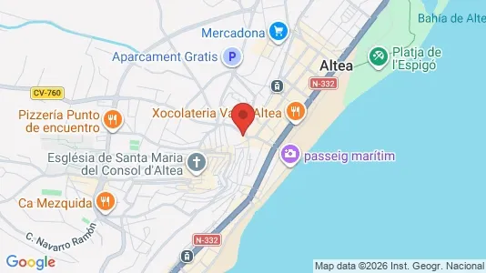 Office spaces for sale i Altea - kort over placeringen