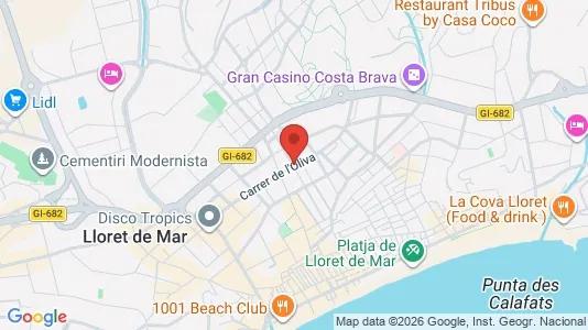 Office spaces for sale i Lloret de Mar - kort over placeringen
