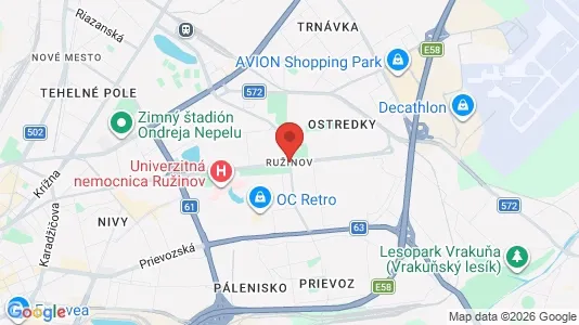 Büros zur Miete i Bratislava Ružinov – Foto von Google Street View