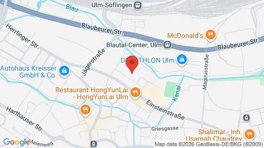 Liikekiinteistöt Vuokrattavana i Ulm - Kuva Google Street Viewstä