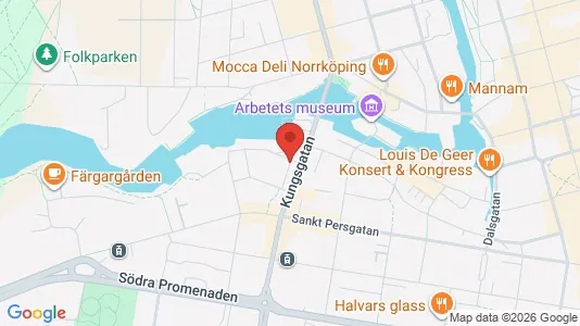 Kontorer til leie i Norrköping - kort over placeringen
