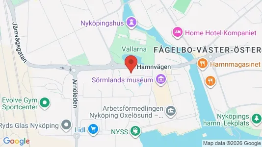 Kontorer til leie i Nyköping - kort over placeringen