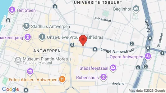 Kontorer til leie i Stad Antwerp - kort over placeringen