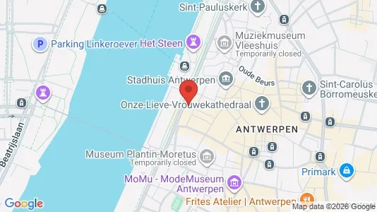 Kontorlokaler til leje i Stad Antwerp - kort over placeringen