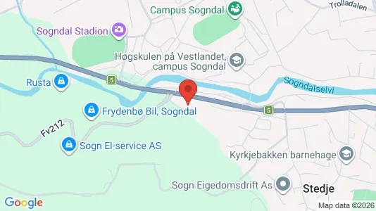 Büros zur Miete i Sogndal – Foto von Google Street View