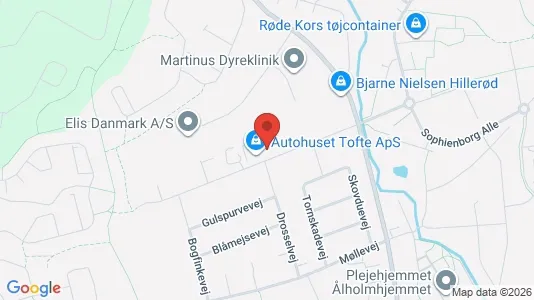 Varastot Vuokrattavana i Hillerød - Kuva Google Street Viewstä