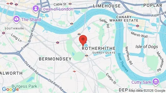Büros zur Miete i London SE16 - kort over placeringen