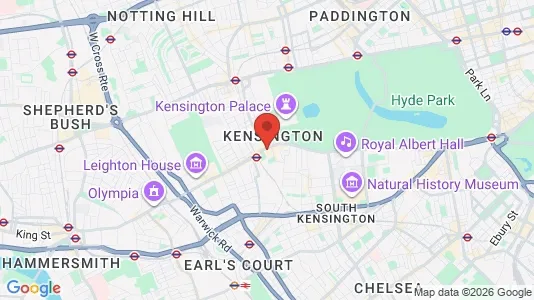 Büros zur Miete i London W8 - kort over placeringen