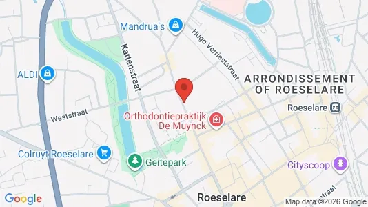 Lokaler til leje i Roeselare - kort over placeringen