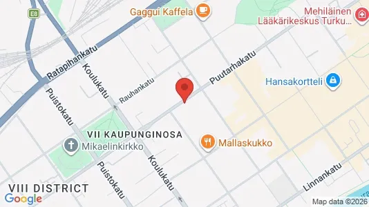Kontorslokaler för uthyrning i Åbo - kort over placeringen