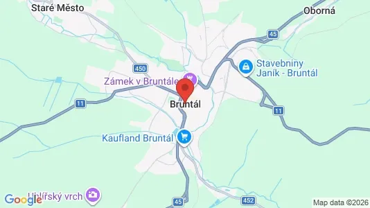 Lokaler til leie i Bruntál – Bilde fra Google Street View
