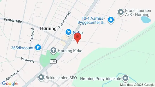 Varastot Vuokrattavana i Hørning - Kuva Google Street Viewstä