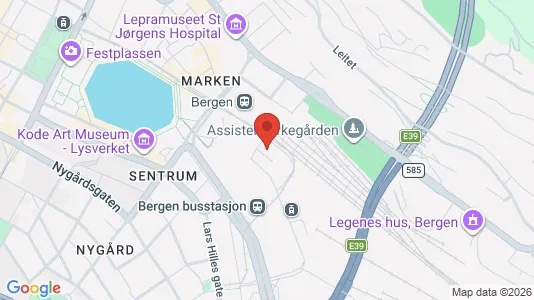 Büros zur Miete i Bergen Bergenhus - kort over placeringen