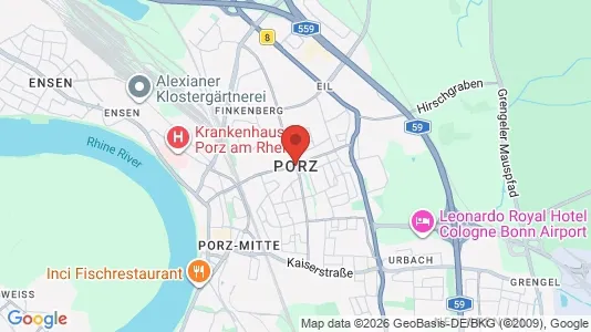 Büros zur Miete i Köln Porz - kort over placeringen