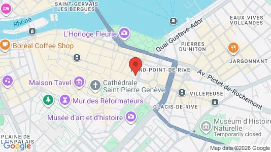 Kontorlokaler til leje i Geneve Centrum - kort over placeringen