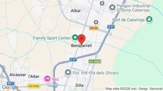 Teollisuuskiinteistöt Vuokrattavana i Beniparrell - Kuva Google Street Viewstä