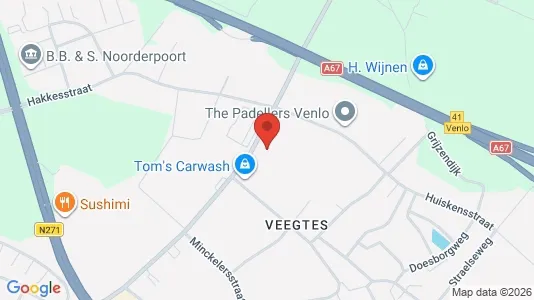 Liikekiinteistöt Vuokrattavana i Venlo - kort over placeringen