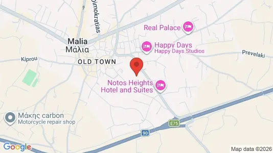 Commercial properties for sale i Hersonissos - kort over placeringen