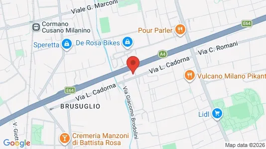 Varastot Myynnissä i Cormano - Kuva Google Street Viewstä