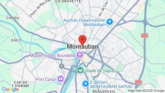 Lokaler til leje i Montauban - kort over placeringen